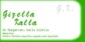 gizella kalla business card